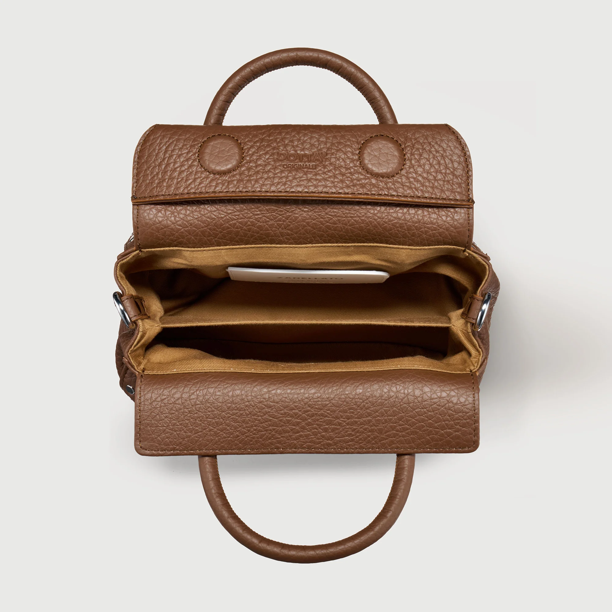 BORSA DOTTA® BABY IN PELLE MARTELLATA BROWN S.ZENO - Image 4