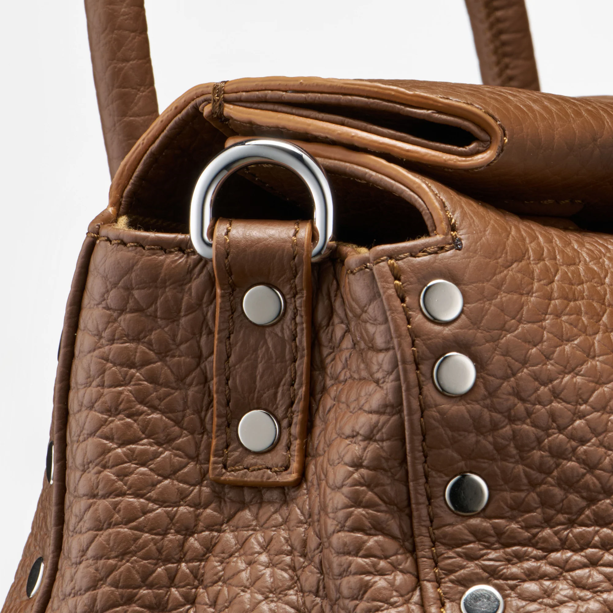 BORSA DOTTA® BABY IN PELLE MARTELLATA BROWN S.ZENO - Image 6