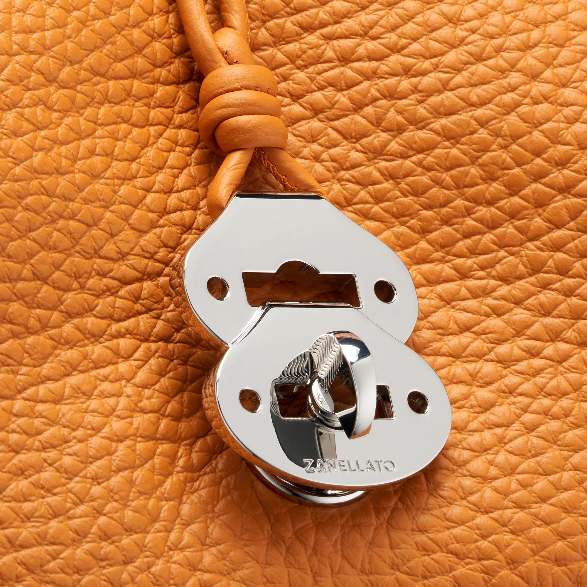 BORSA DOTTA® EXTRA LARGE IN PELLE MARTELLATA ORANGE DEL DOGE - Image 5