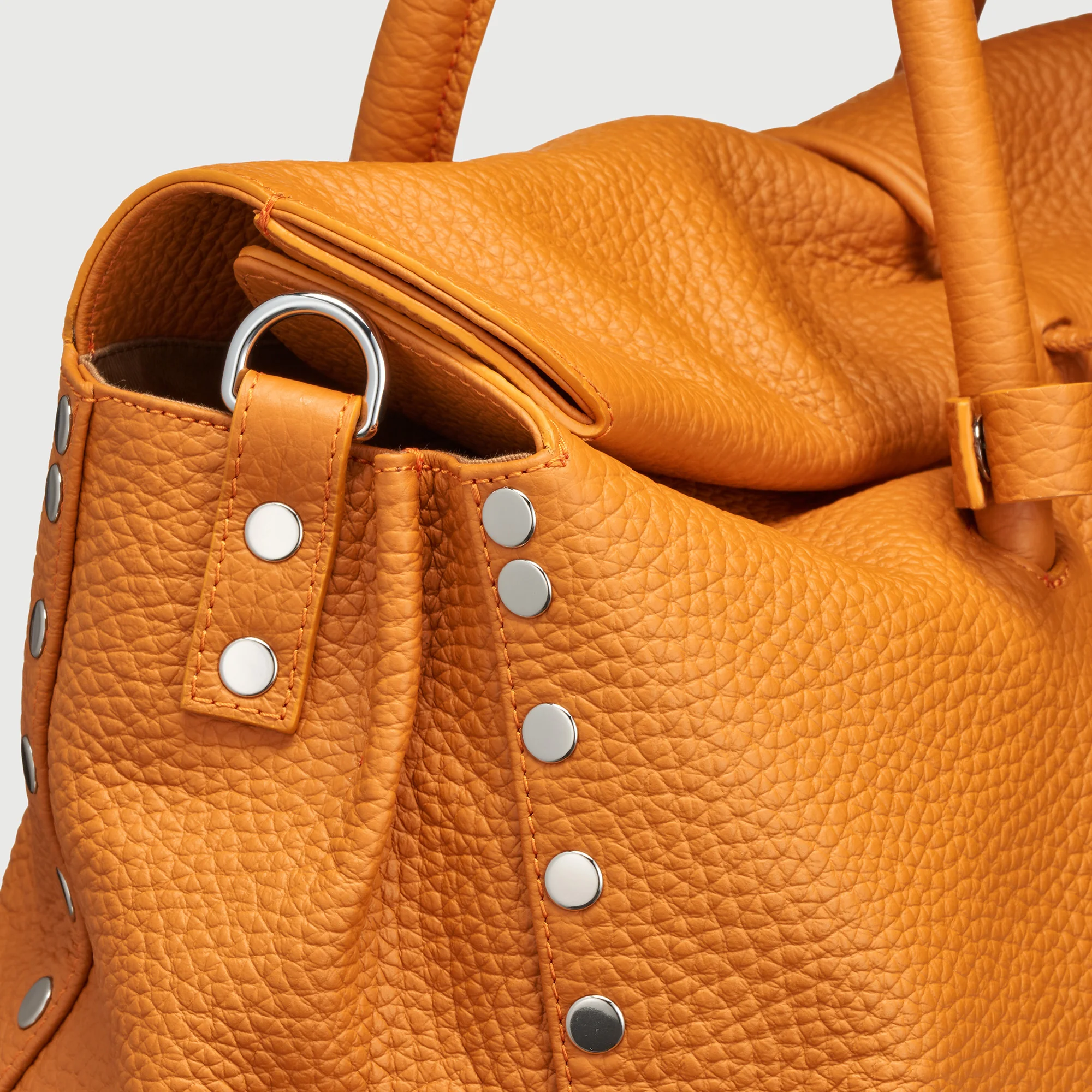 BORSA DOTTA® EXTRA LARGE IN PELLE MARTELLATA ORANGE DEL DOGE - Image 7