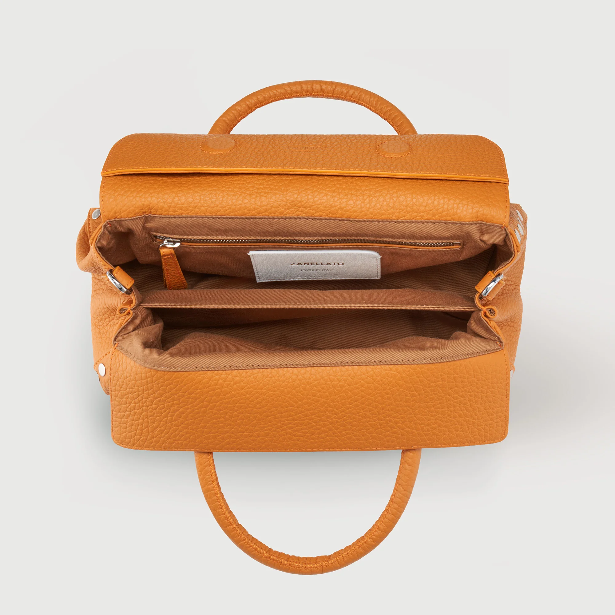 BORSA DOTTA® SMALL IN PELLE MARTELLATA ORANGE DEL DOGE - Image 4