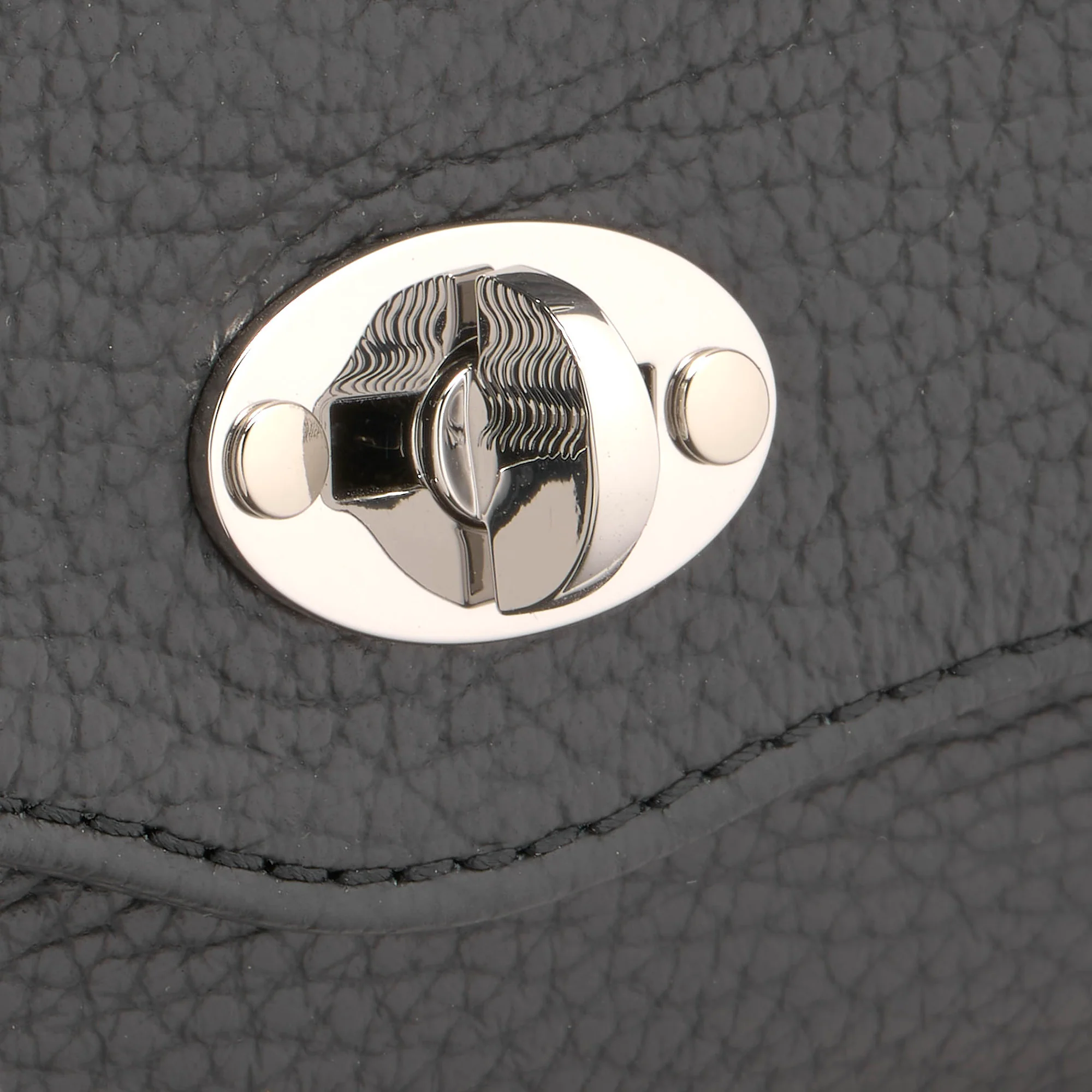 BORSA POSTINA® BABY IN PELLE MARTELLATA BLACK NERO - Image 5