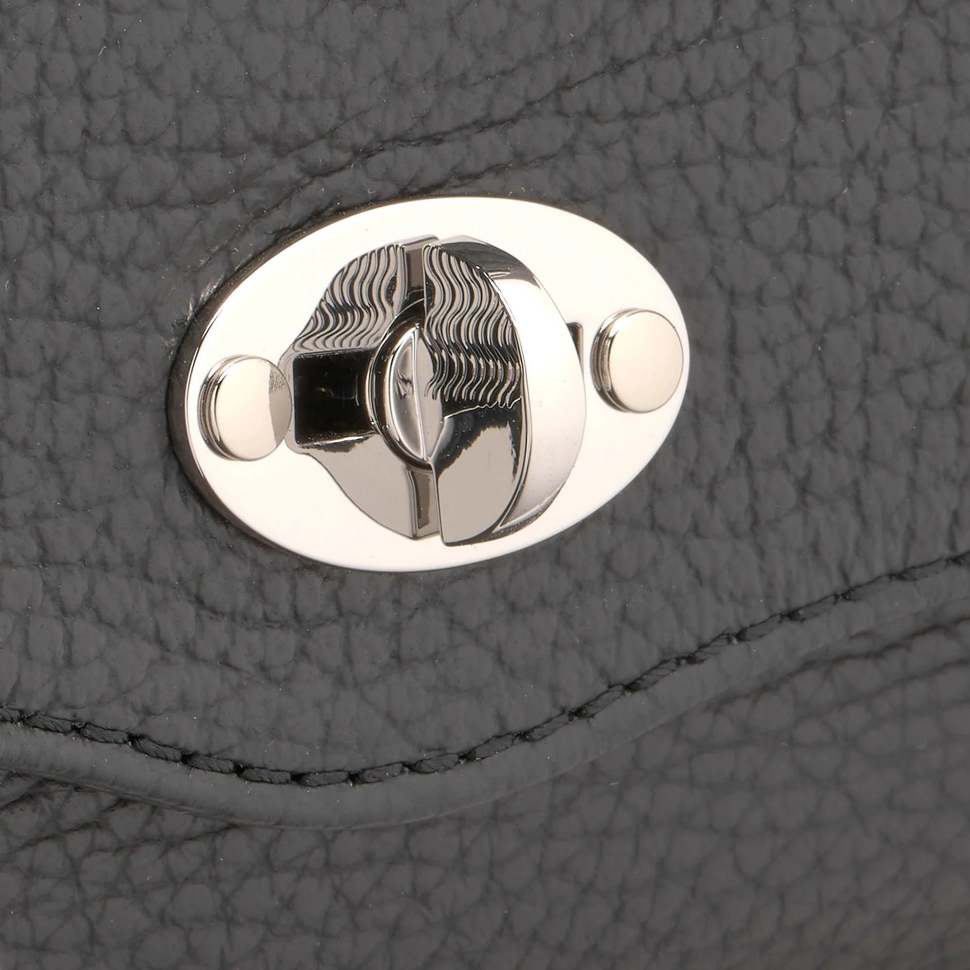 BORSA POSTINA® BABY IN PELLE MARTELLATA BLACK NERO - Image 5