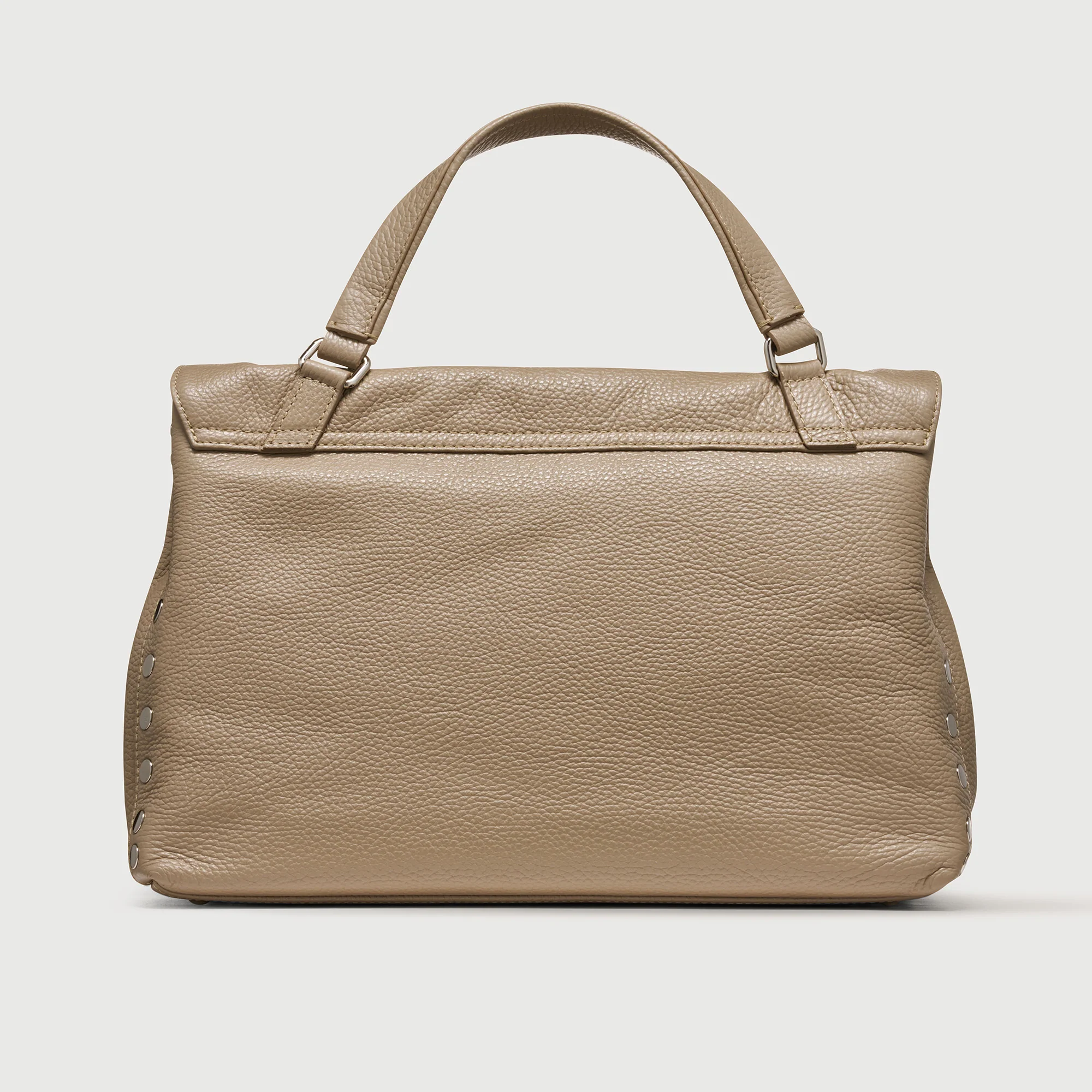 BORSA POSTINA® MEDIUM IN PELLE MARTELLATA GREY CRETA - Image 3