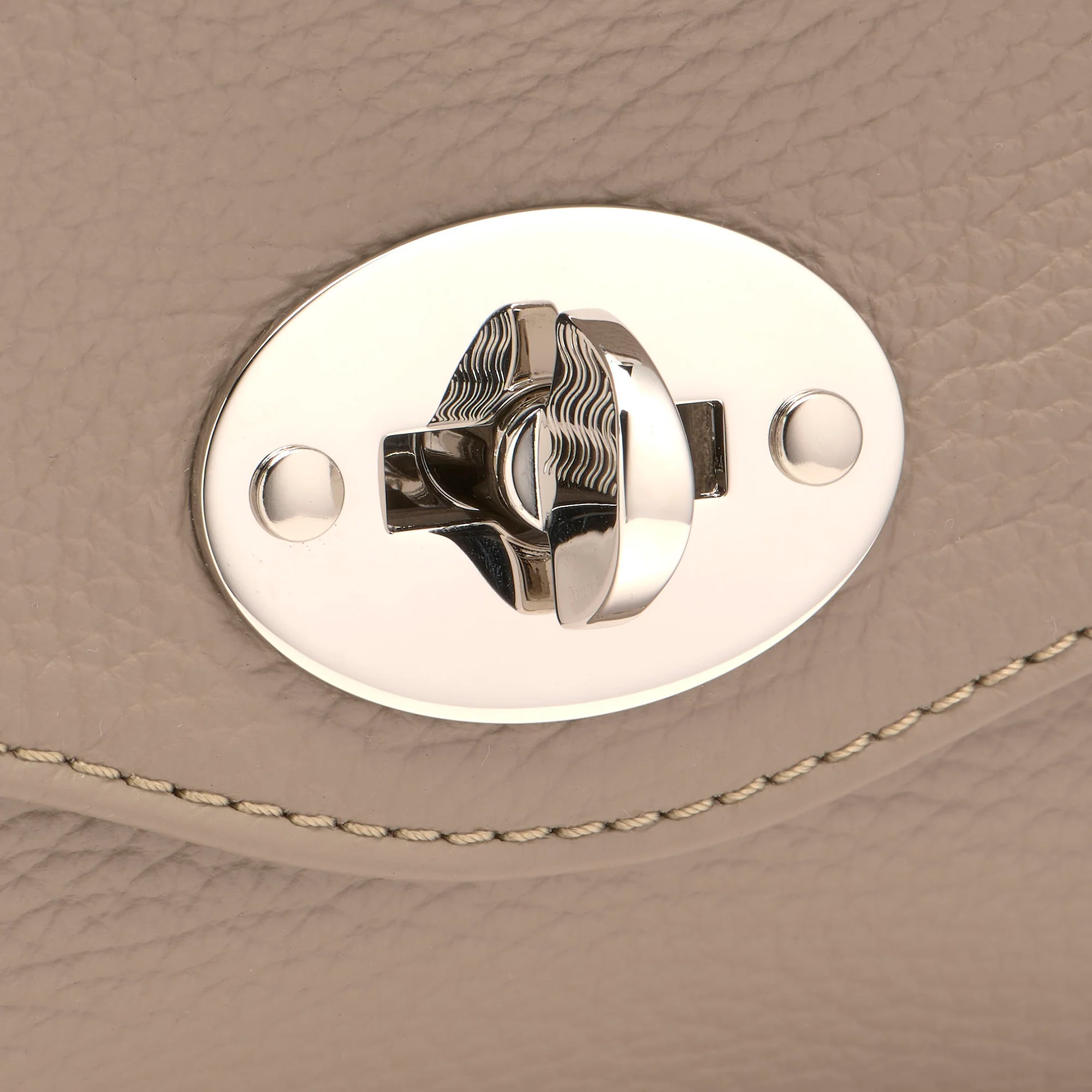 BORSA POSTINA® SMALL IN PELLE MARTELLATA CRETA - Image 5