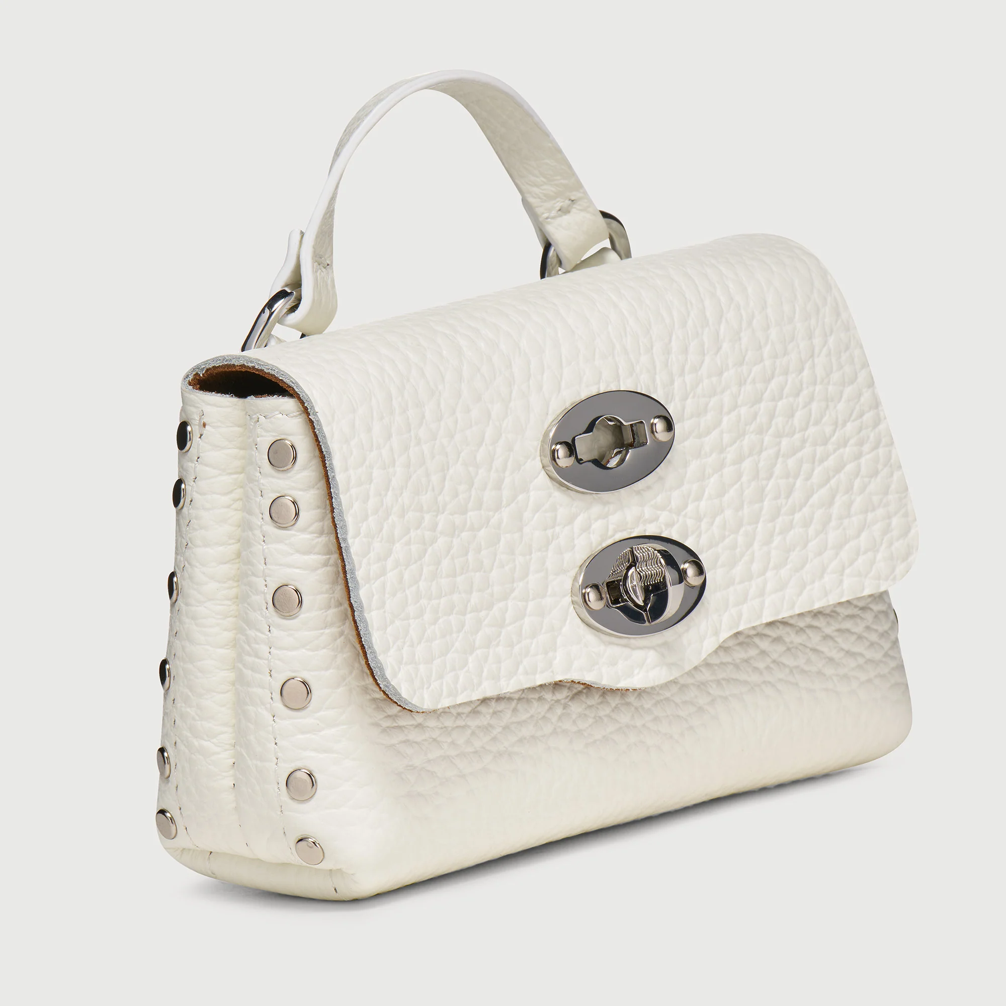 POSTINA® WALLET IN PELLE MARTELLATA BIANCO LATTE - Image 5