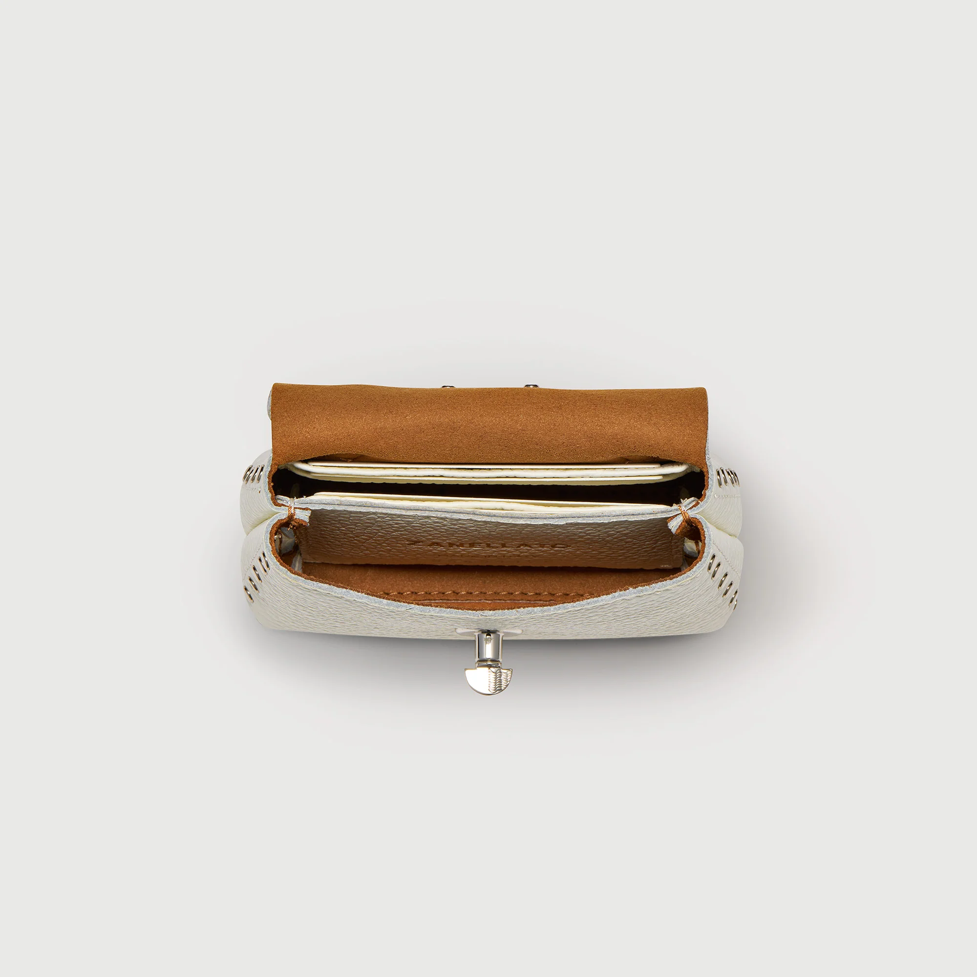 POSTINA® WALLET IN PELLE MARTELLATA BIANCO LATTE - Image 6