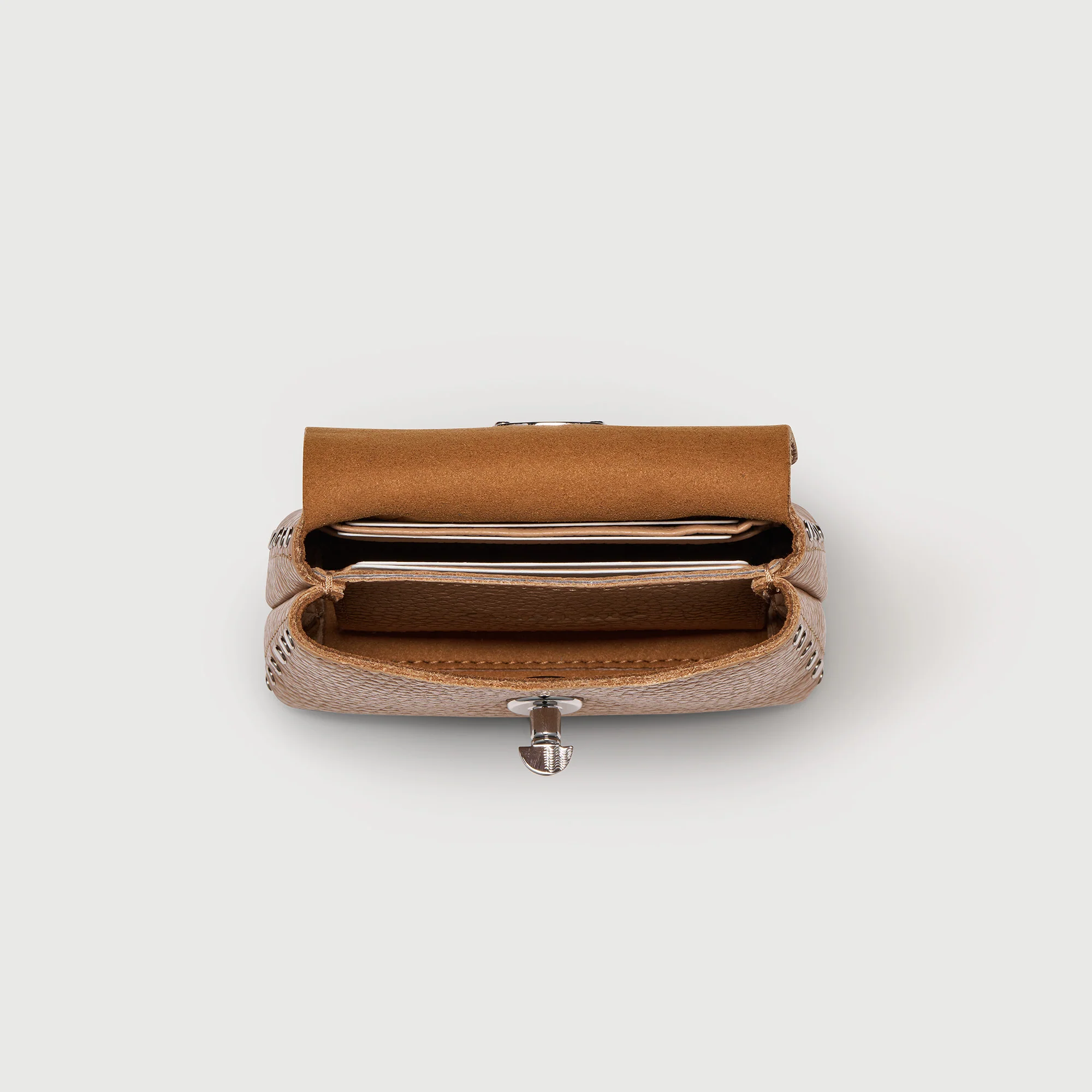 POSTINA® WALLET IN PELLE MARTELLATA BROWN CANTUCCI - Image 6