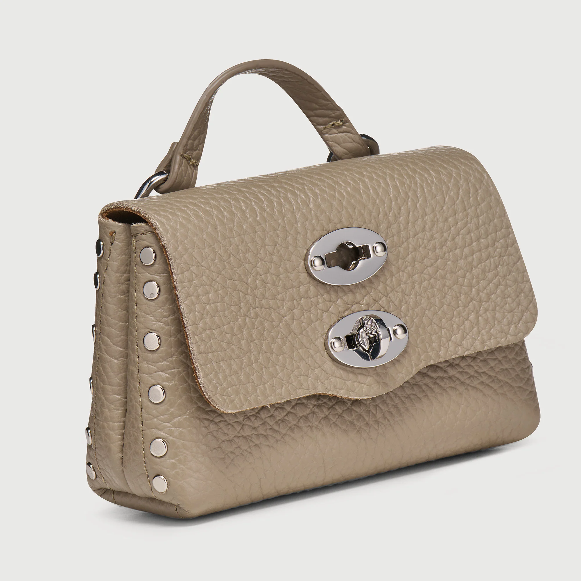 POSTINA® WALLET IN PELLE MARTELLATA GREY CRETA - Image 5