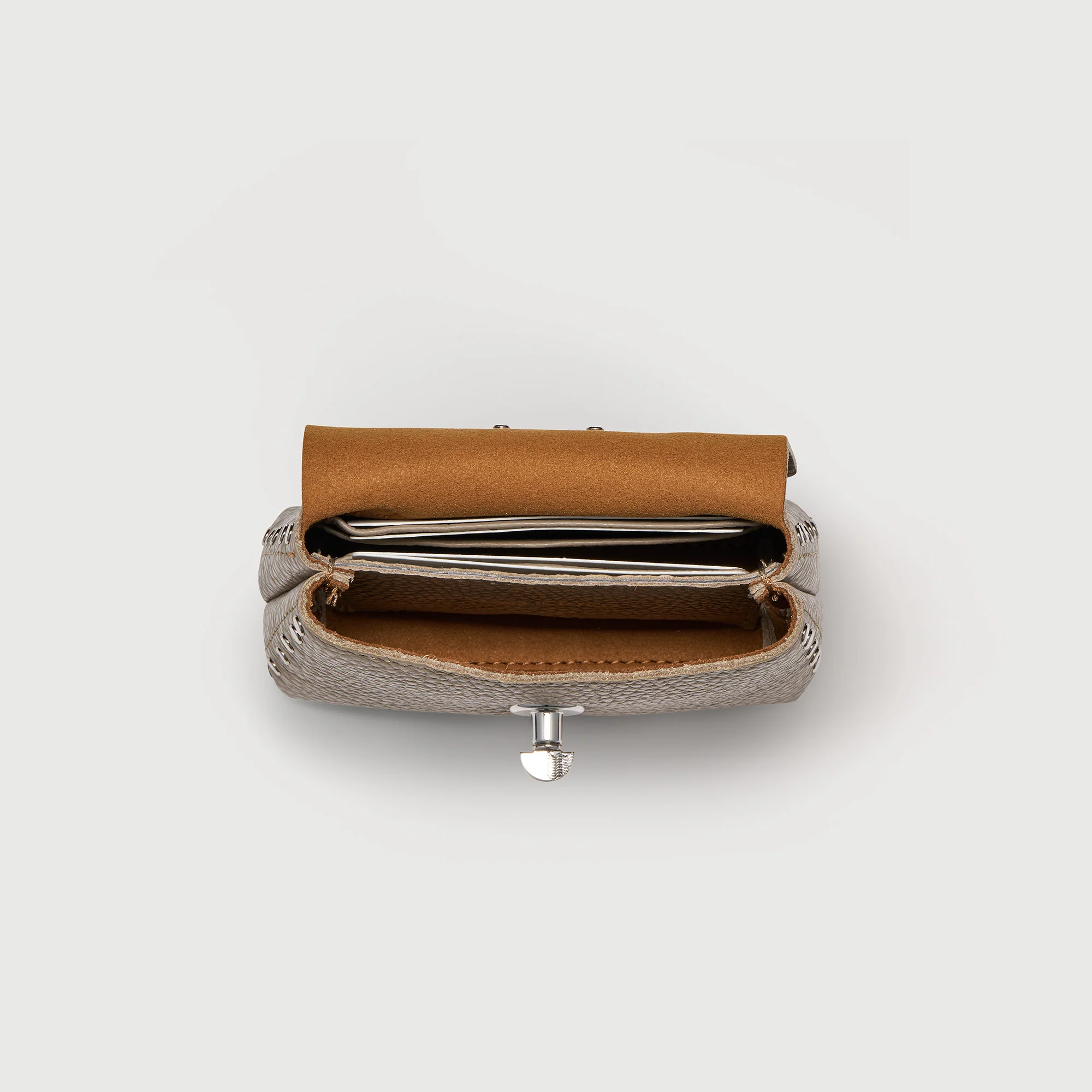 POSTINA® WALLET IN PELLE MARTELLATA GREY CRETA - Image 6