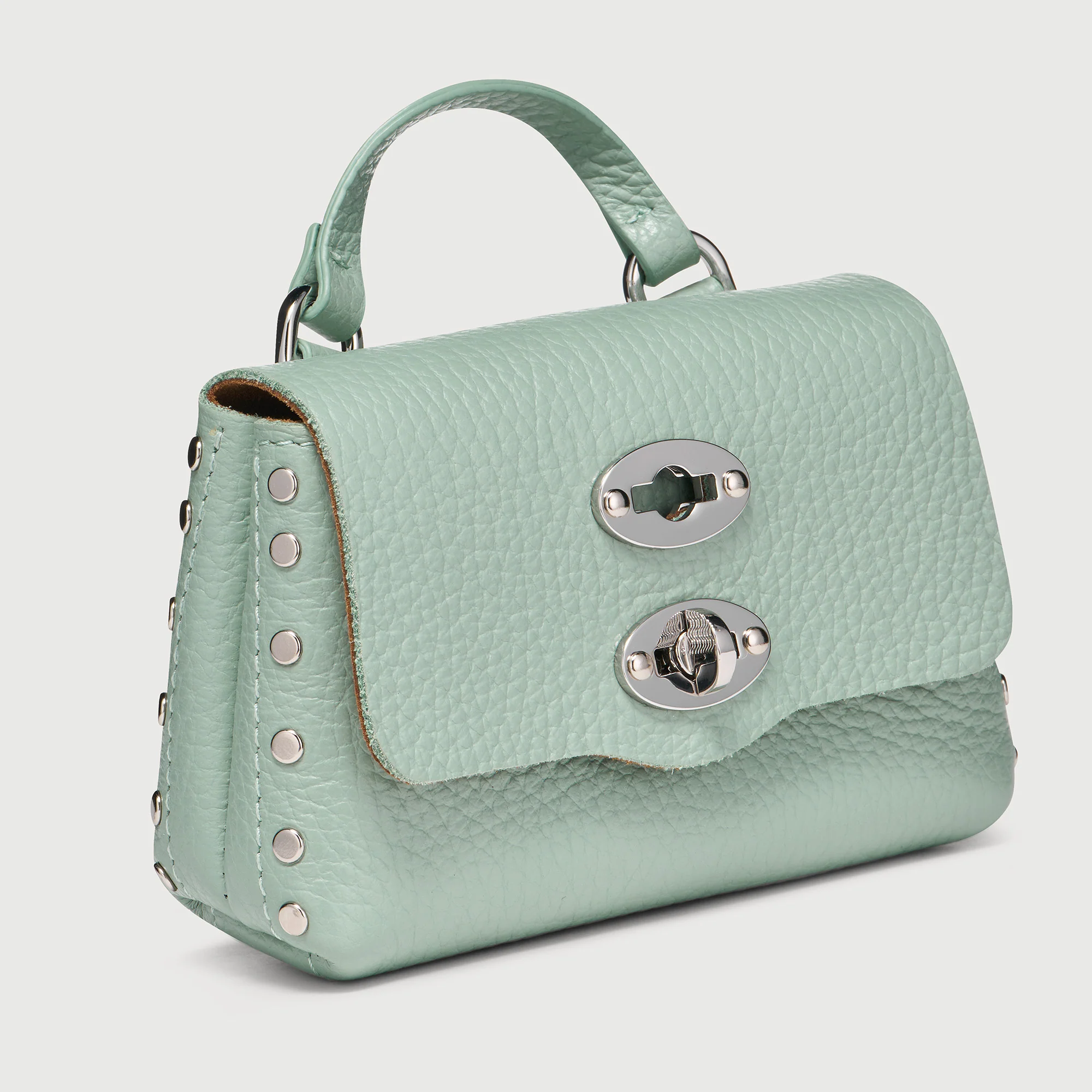 POSTINA® WALLET IN PELLE MARTELLATA GREEN PIPERITA - Image 5