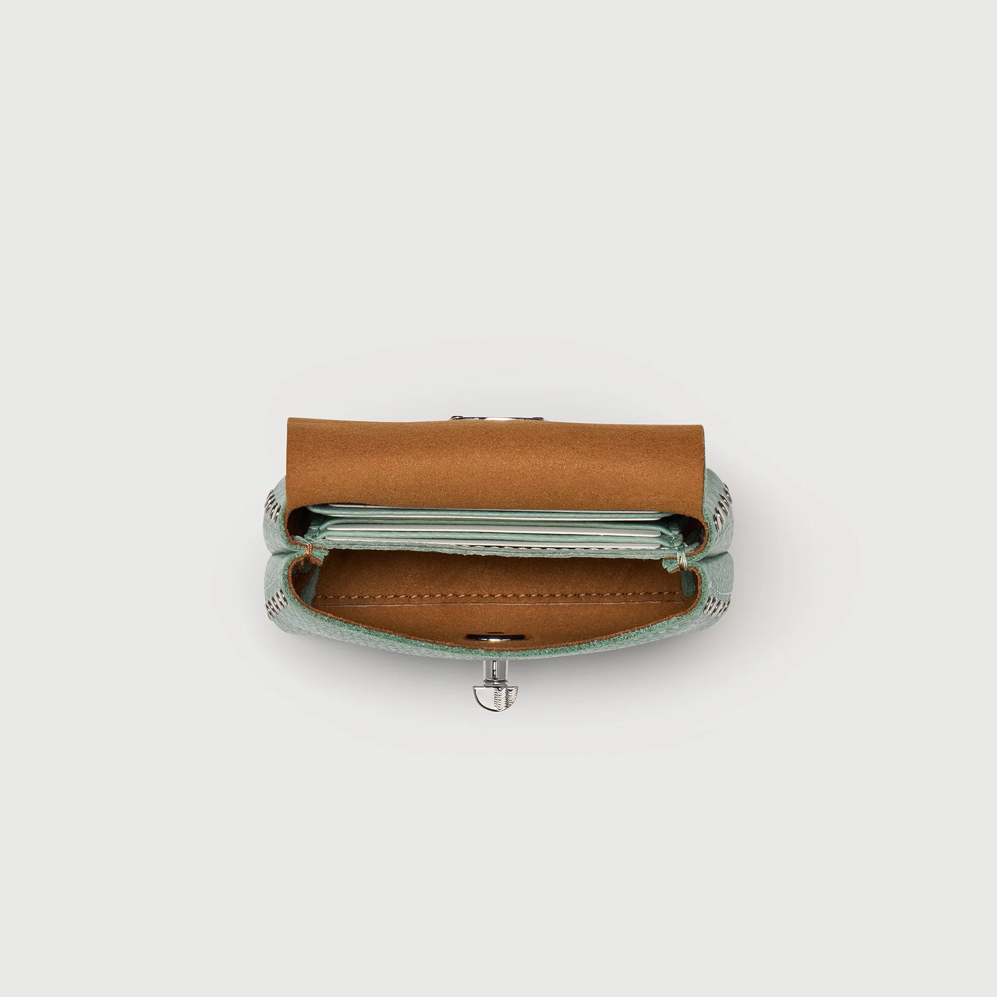 POSTINA® WALLET IN PELLE MARTELLATA GREEN PIPERITA - Image 6