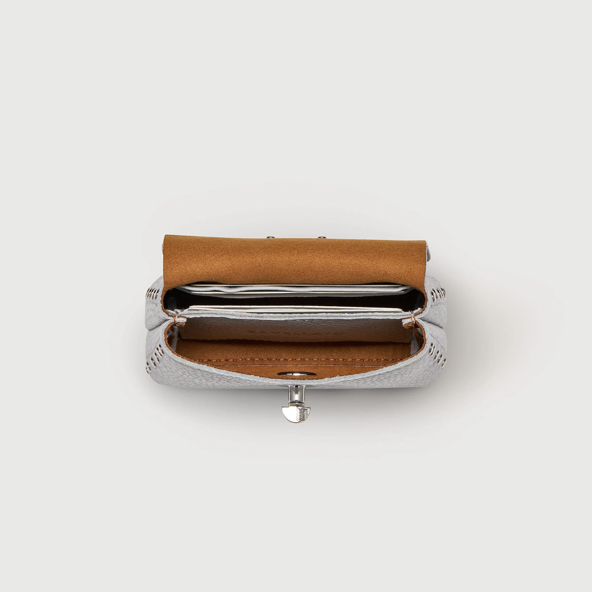 POSTINA® WALLET IN PELLE MARTELLATA GREY CARRARA - Image 6