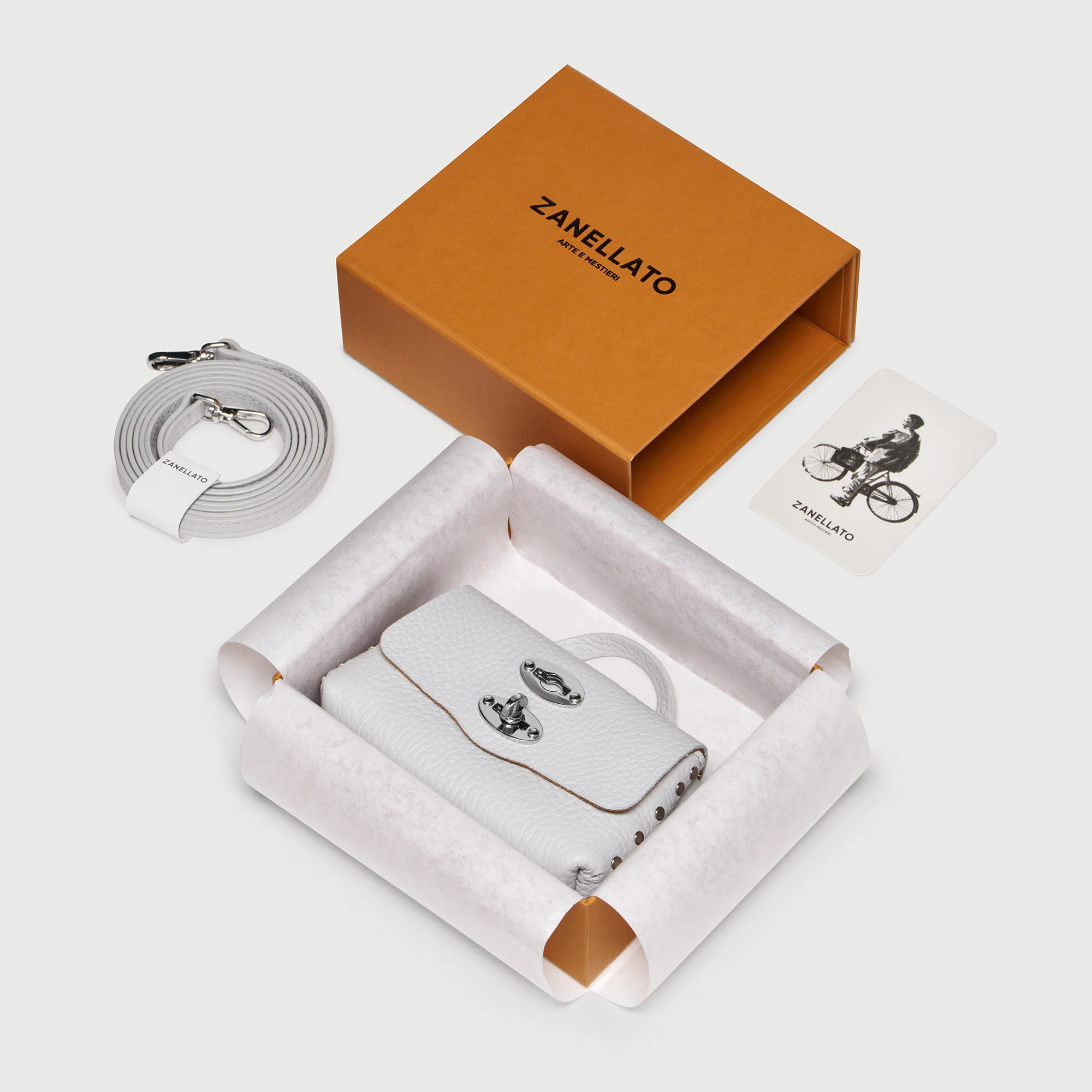 POSTINA® WALLET IN PELLE MARTELLATA GREY CARRARA - Image 7