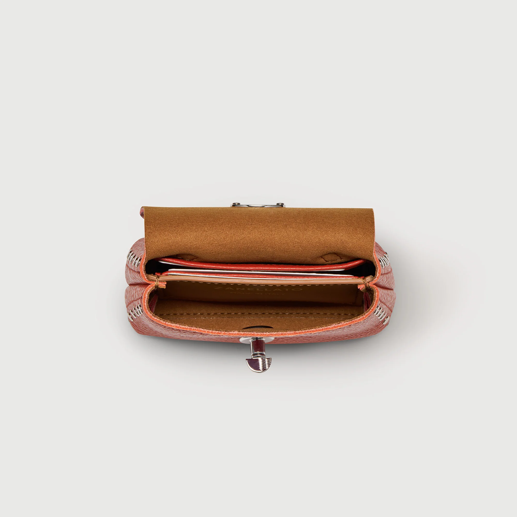 POSTINA® WALLET IN PELLE MARTELLATA RED REGGIANA - Image 6